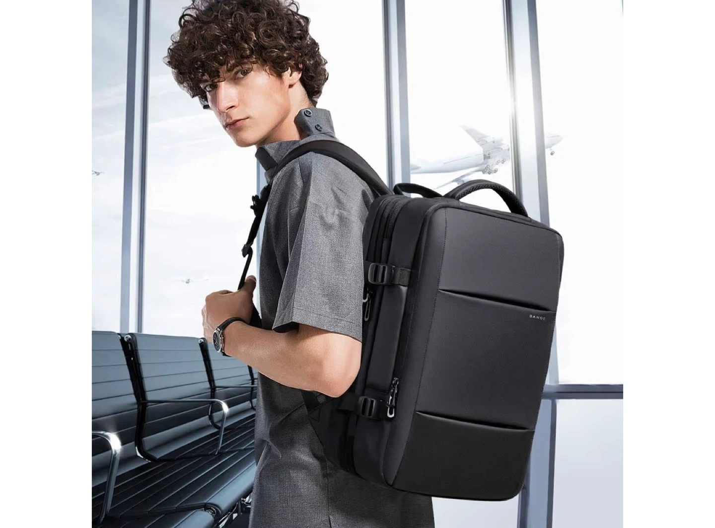 BANGE Weekender Carry-on 45L Expandable Travel Backpacks