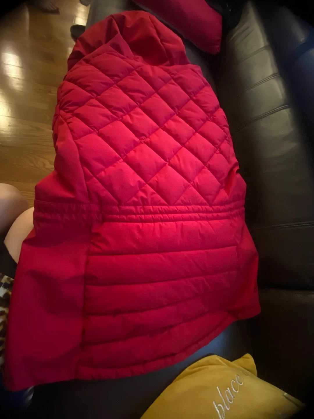 Tommy Hilfiger Red Puffer Jacket, Size TG image indicator(3)