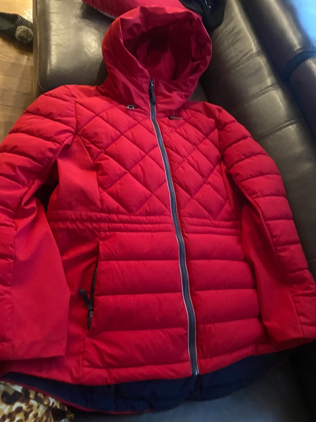 Tommy Hilfiger Red Puffer Jacket, Size TG image indicator(2)