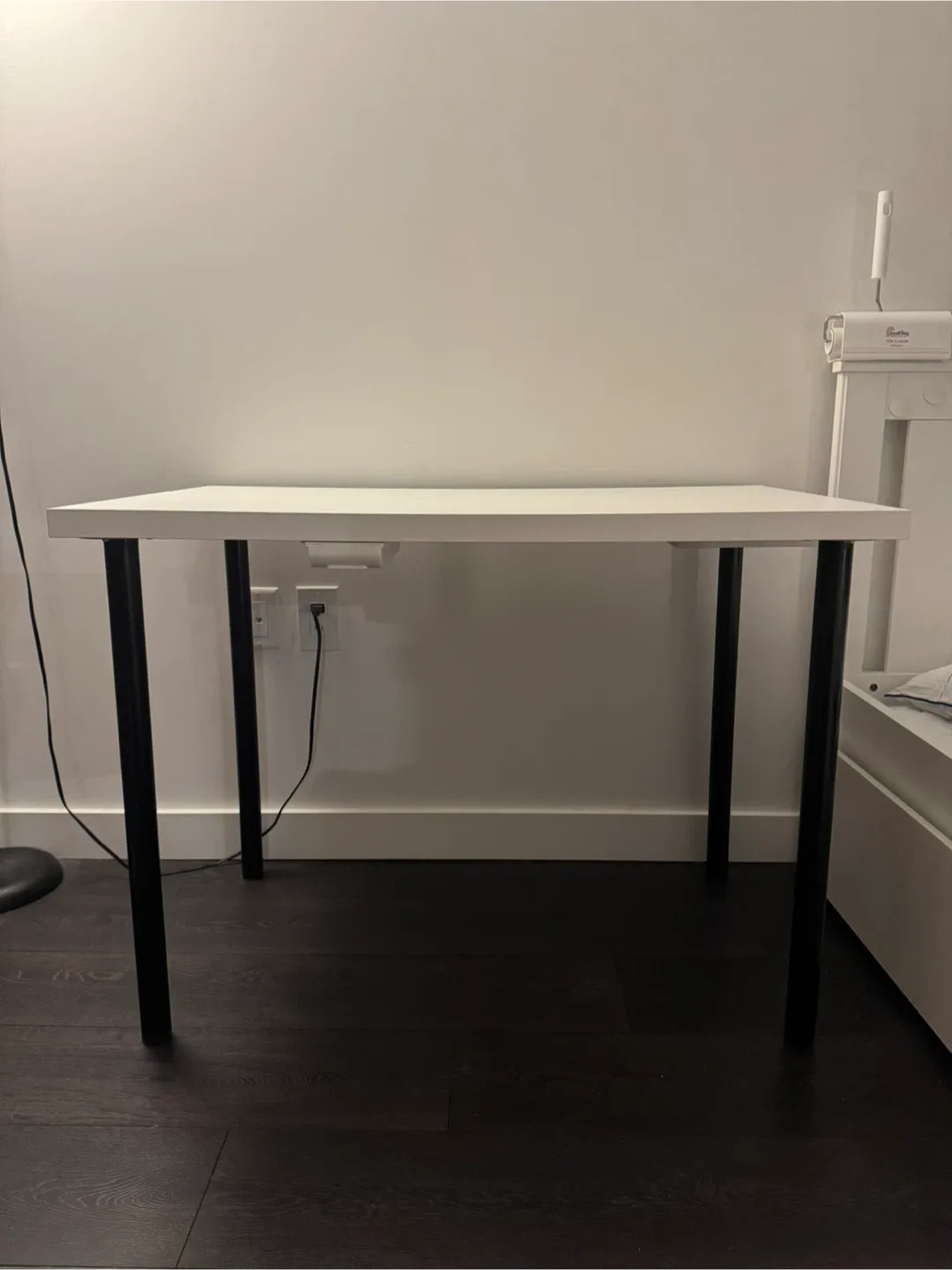 White Table with Black Legs