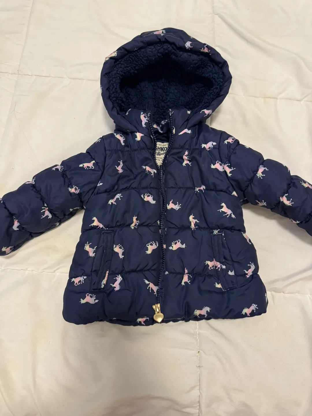 OshKosh B'gosh Unicorn Puffer Jacket - Size 18 months