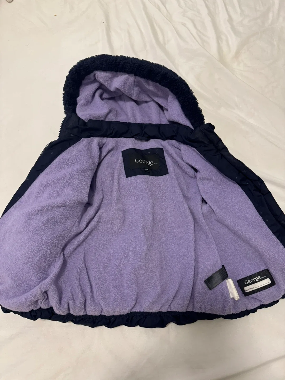 George Navy Blue Puffer Jacket - Size 12-18 months image indicator(3)