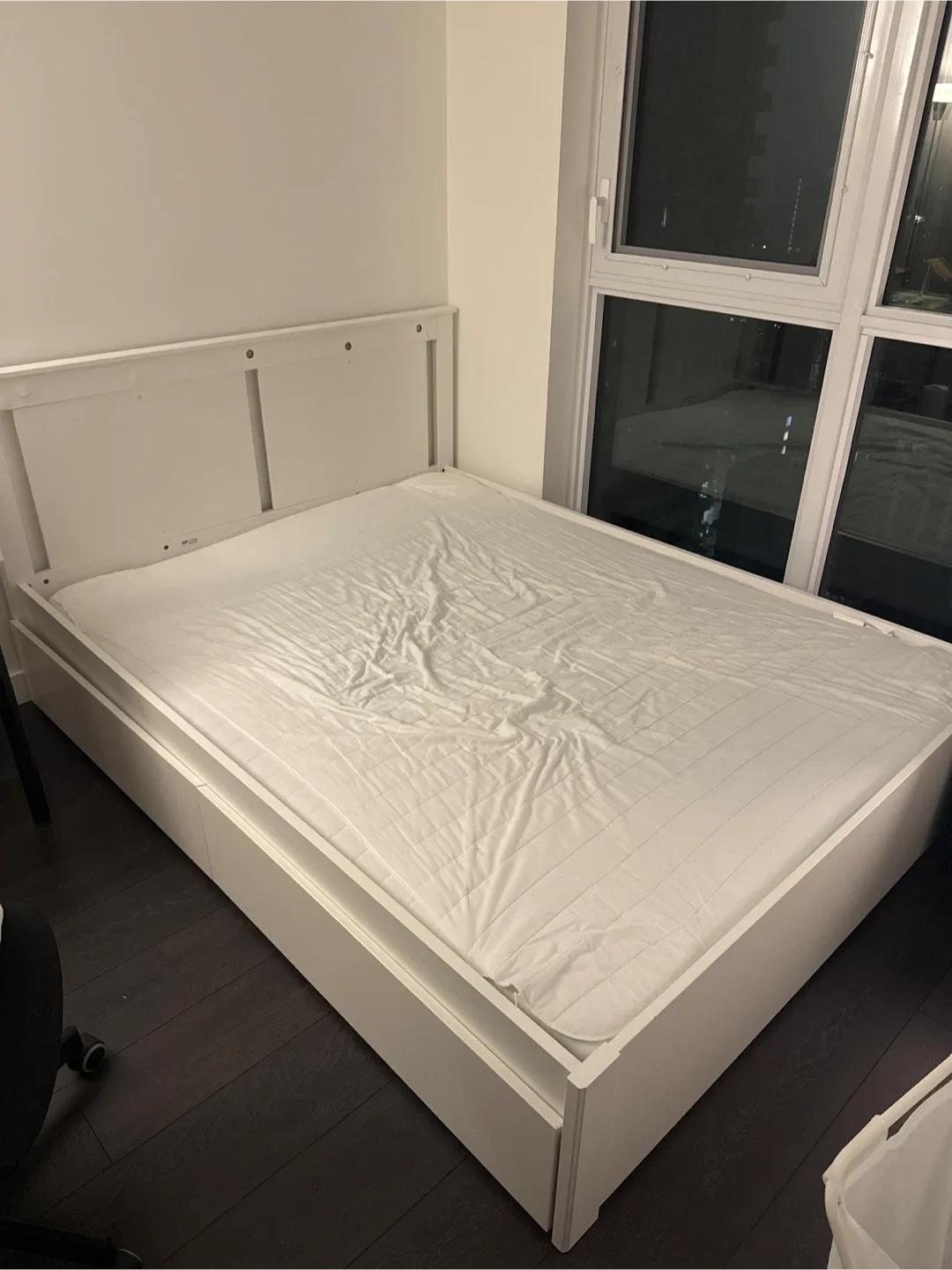 IKEA Brimnes White Bed Frame with Storage