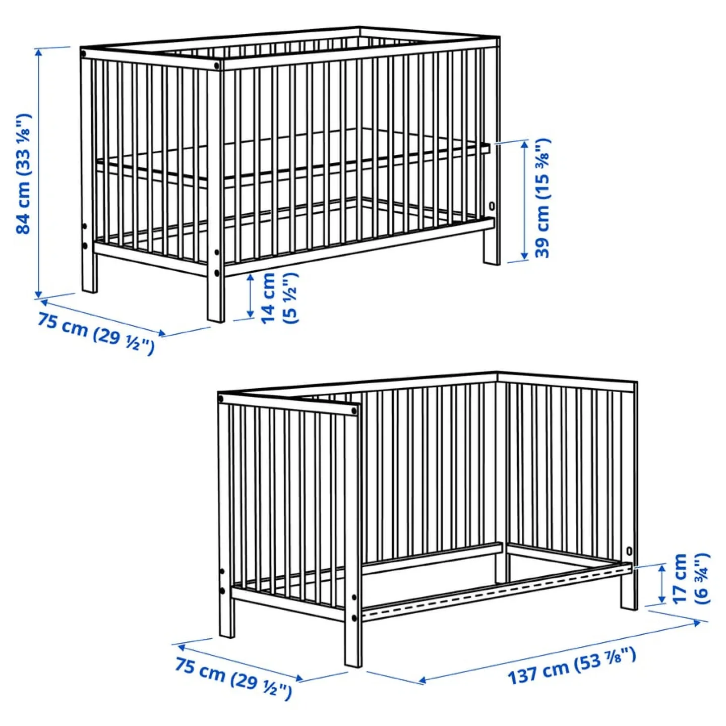 Ikea Gulliver Crib - White image indicator(5)