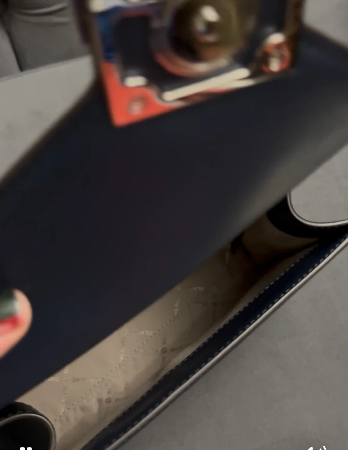 Michael Kors Navy Fruit Print Crossbody Bag image indicator(3)