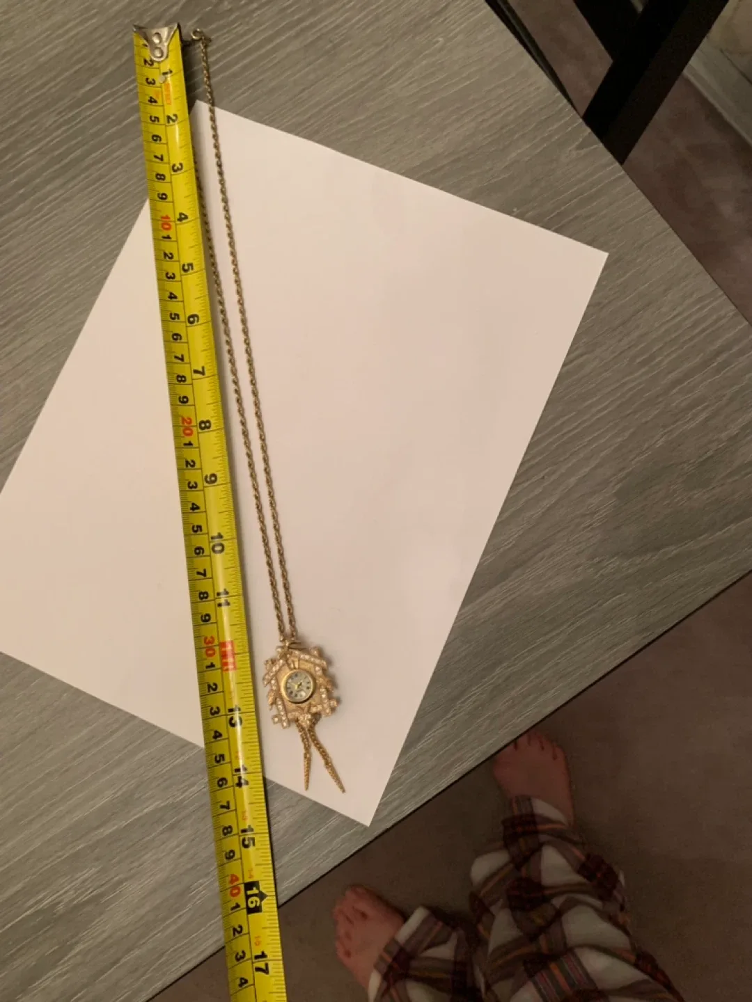 Vintage Cuckoo Clock Pendant Necklace image indicator(3)