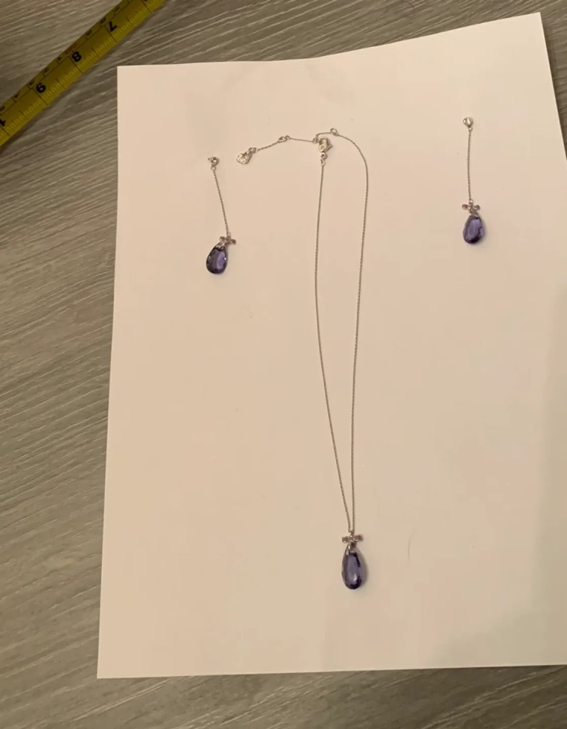 Swarovski Necklace & Earrings Set- Amethyst