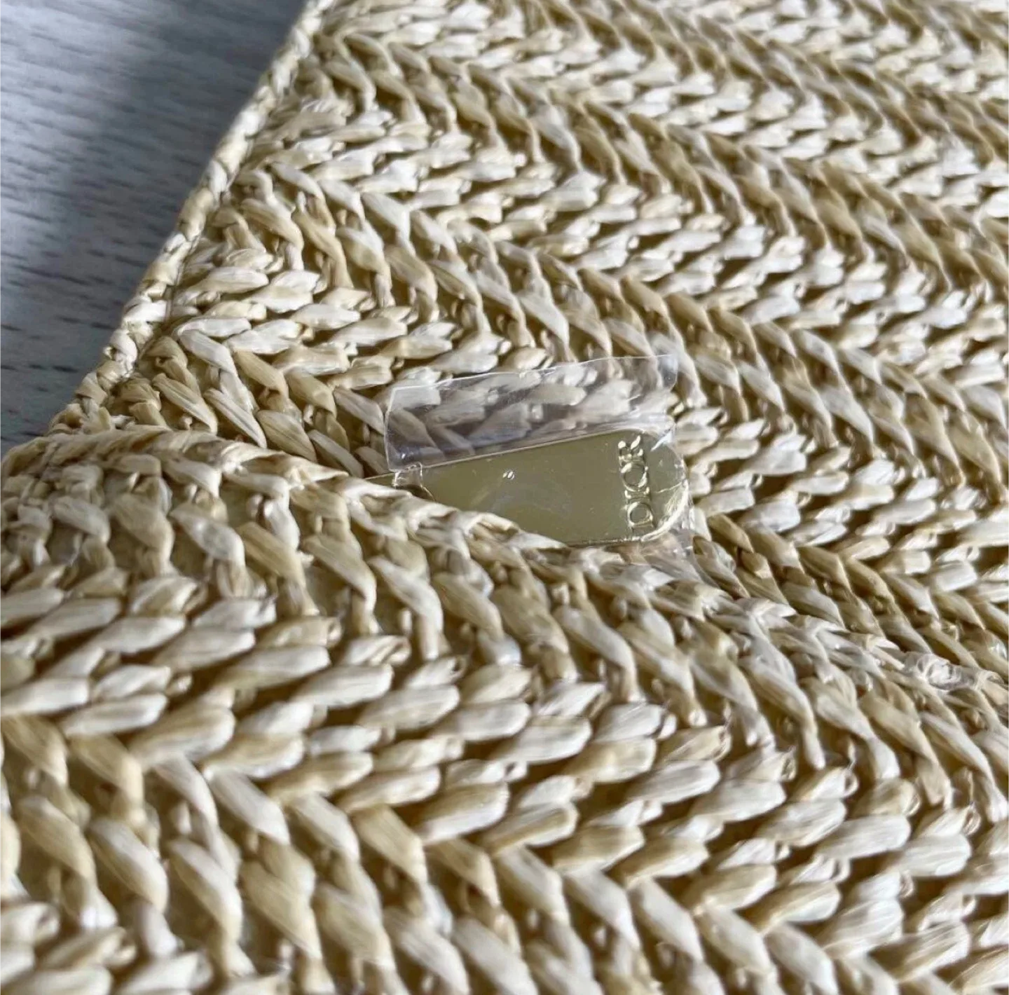 Christian Dior Rattan Clutch Pouch Bag Beige image indicator(6)