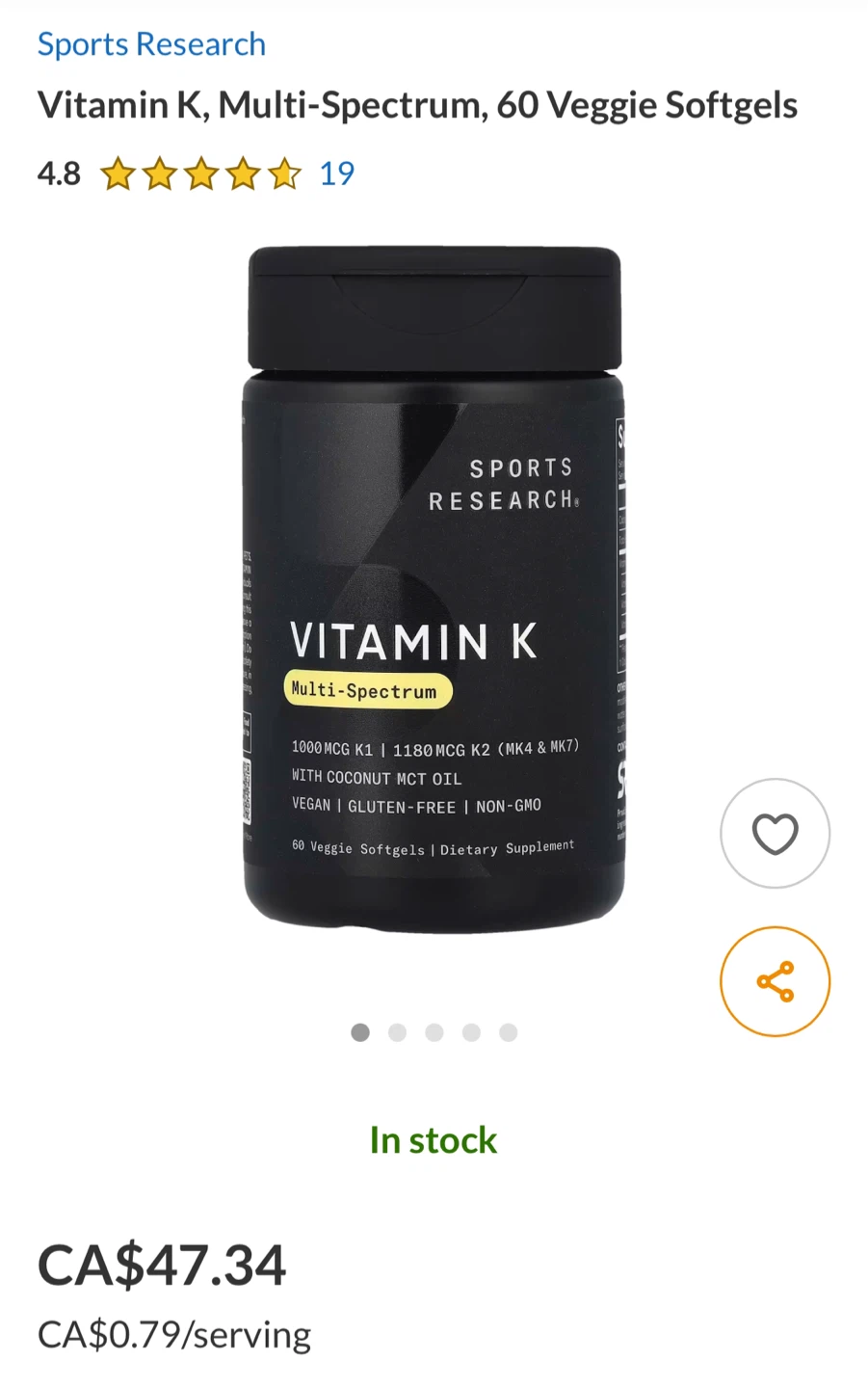 Sports Research Vitamin K Multi-Spectrum