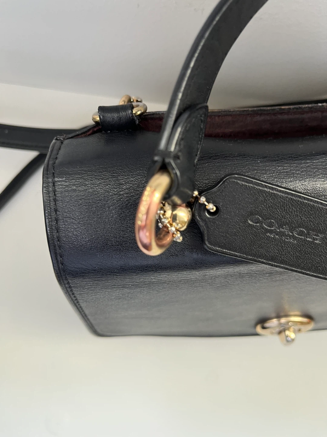 Coach Black Leather Satchel Bag - photo 4