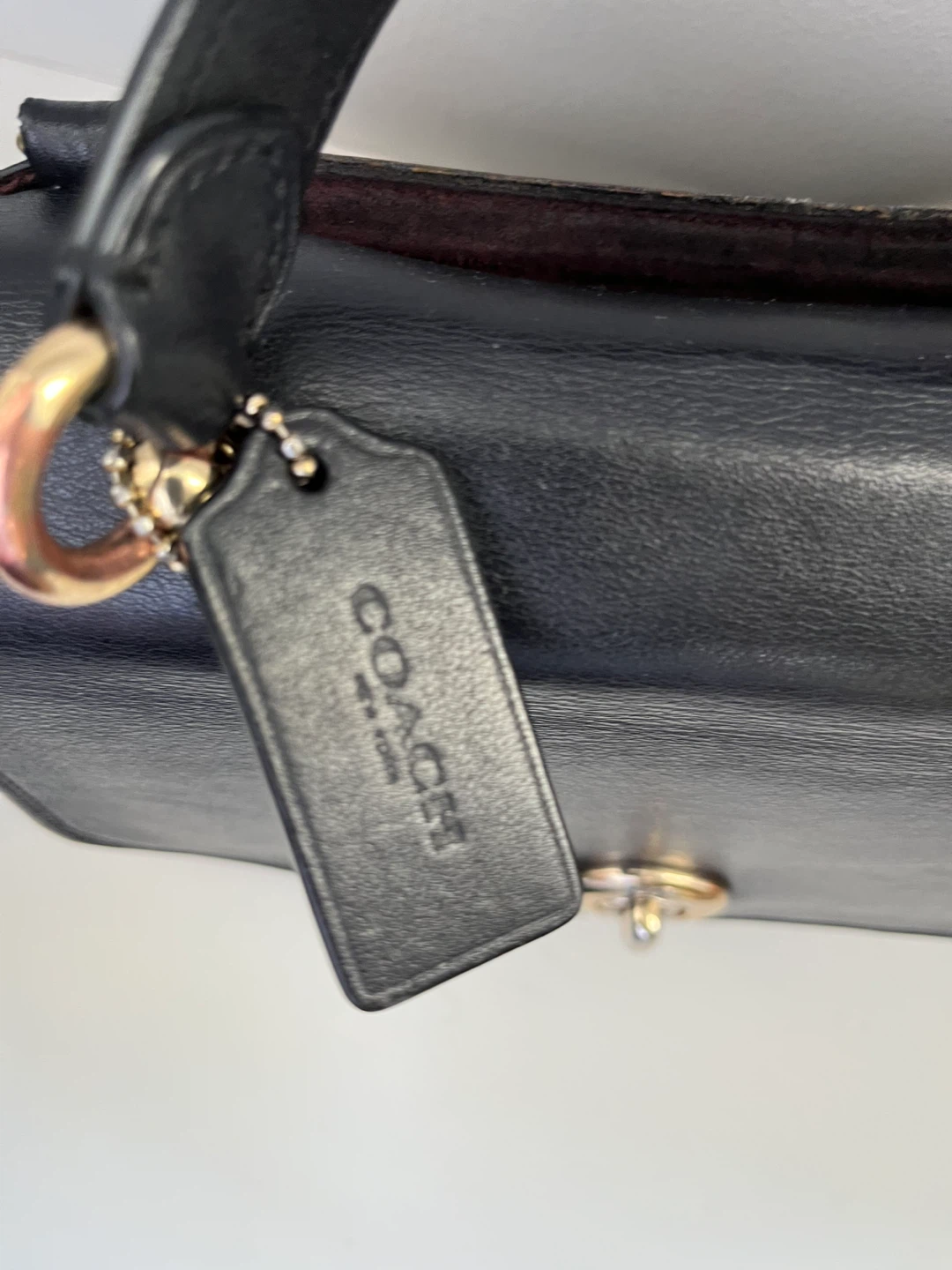 Coach Black Leather Satchel Bag - photo 3