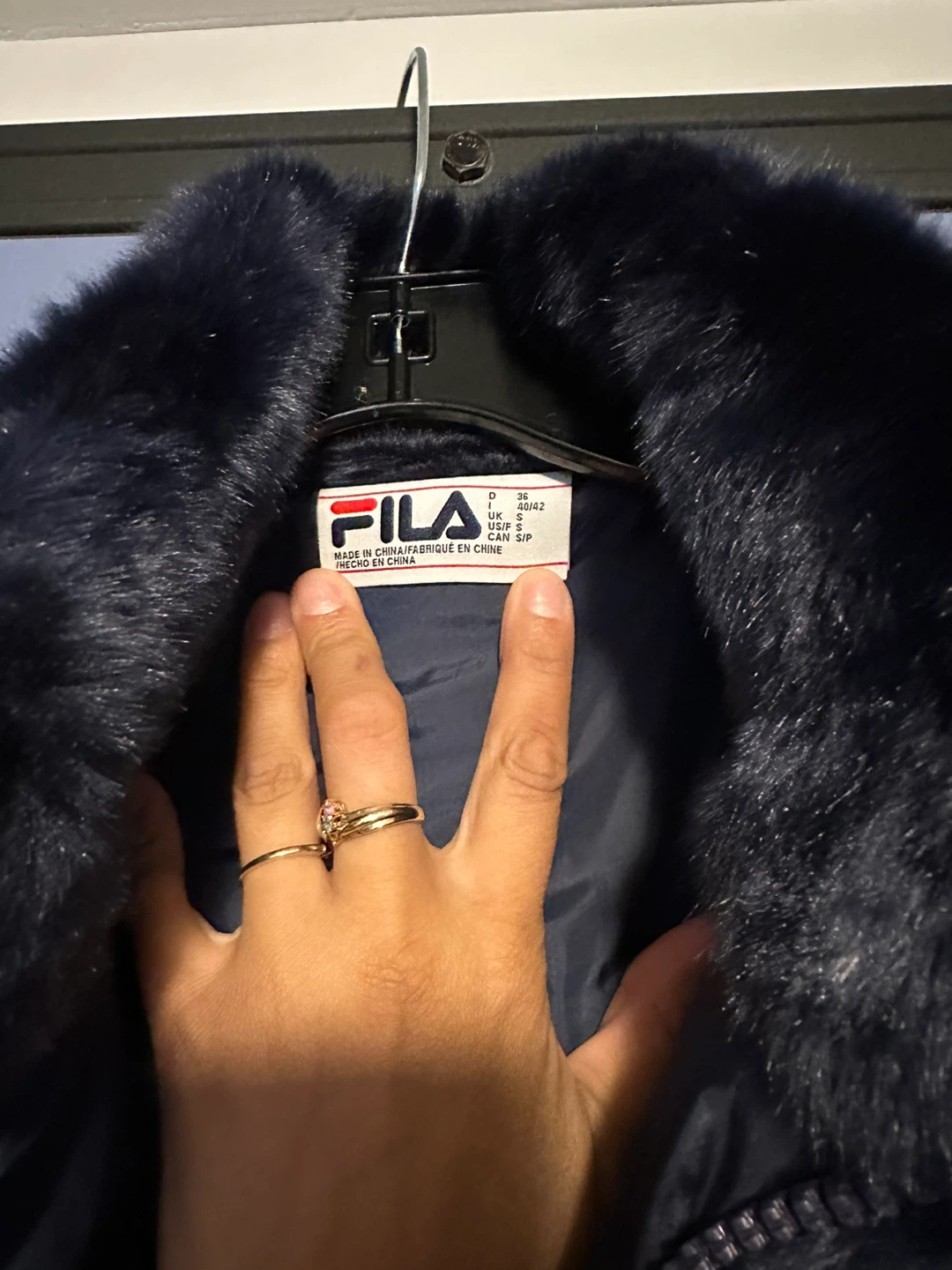 Fila Faux Fur Jacket, Size S - photo 3