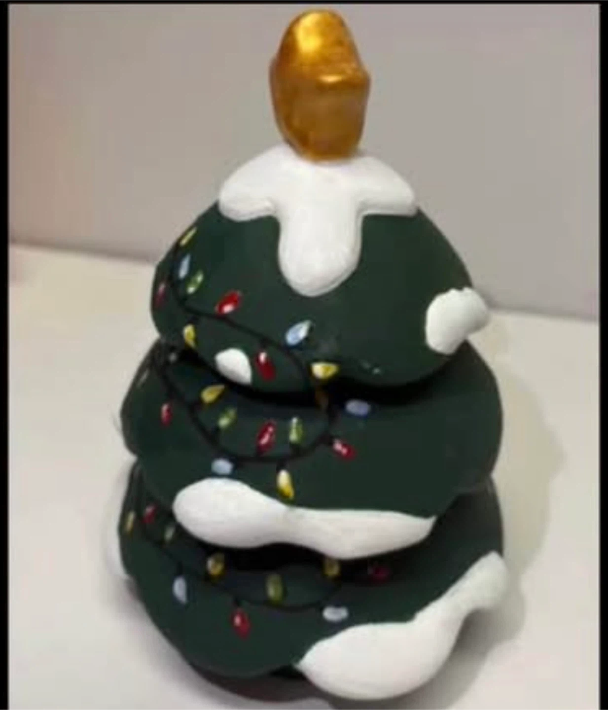 Handmade Christmas Tree Trinket Box - Tiered Holiday Decor - photo 3