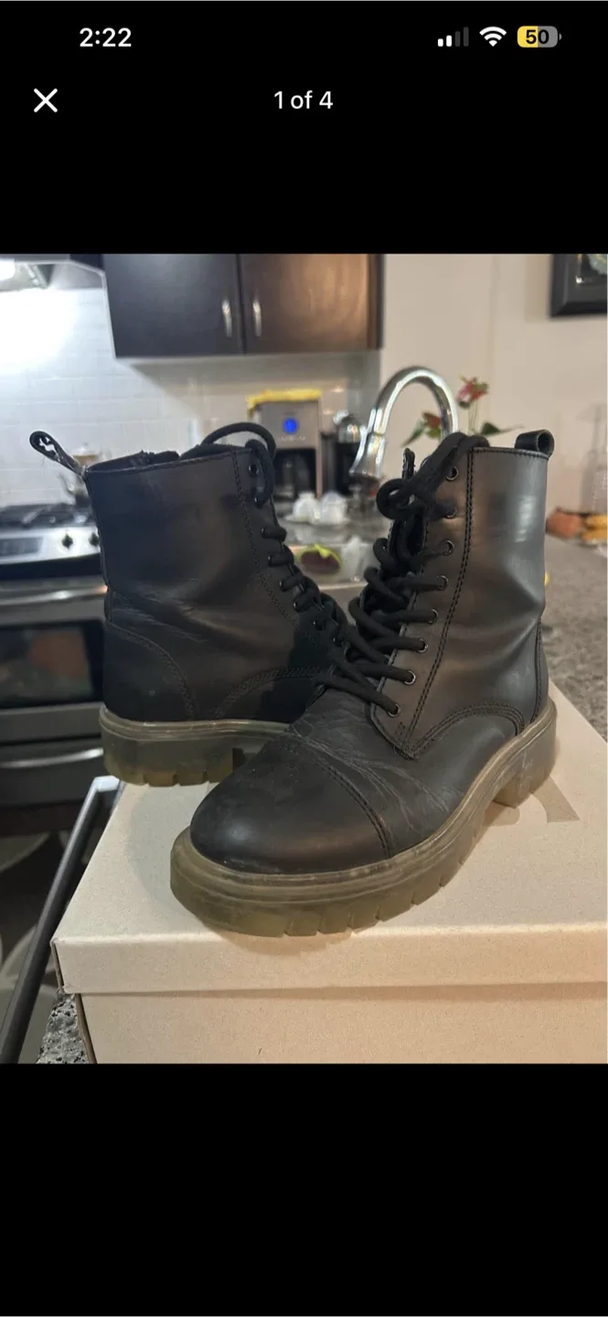 Aldo Black Boots Size 7.5