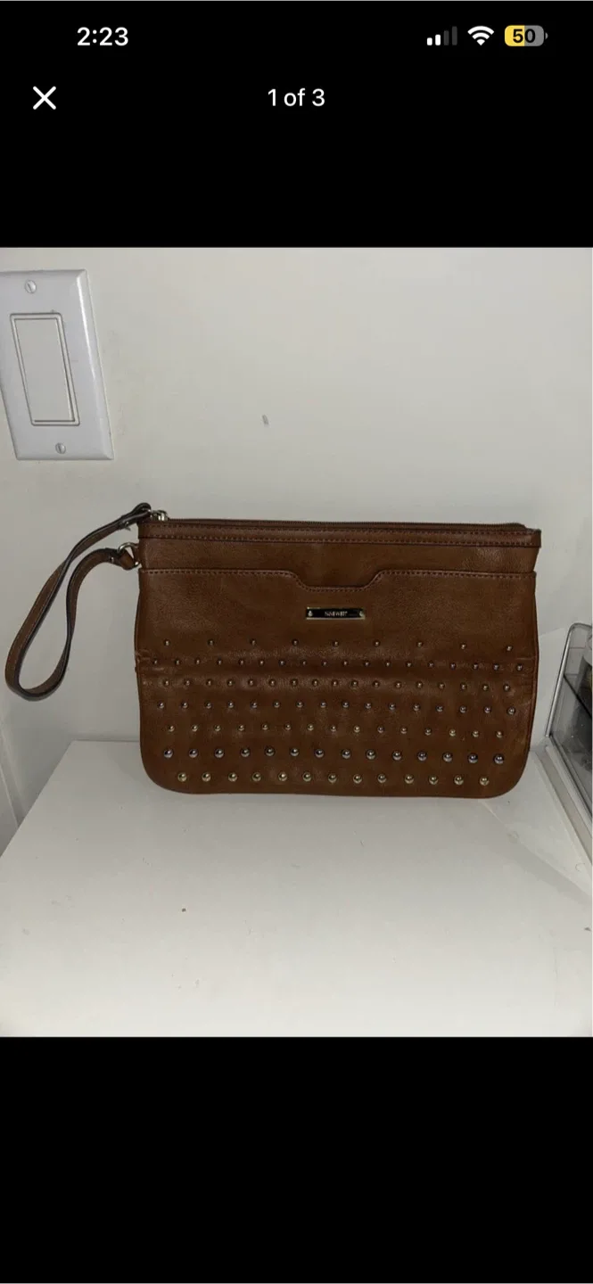 Nine West Brown Wristlet