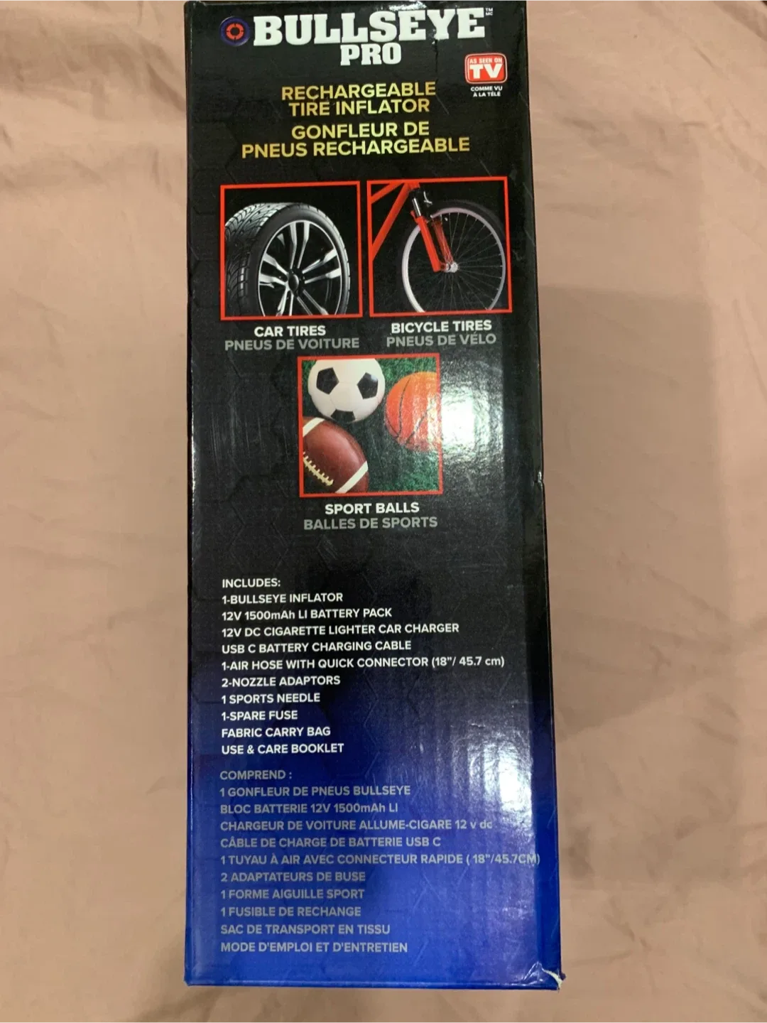 BRAND NEW Bullseye Pro Rechargeable Tire Inflator - New in Box! image indicator(4)
