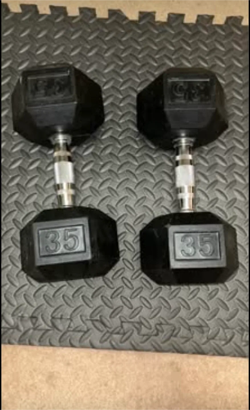 Pair of 35 lb Dumbbells