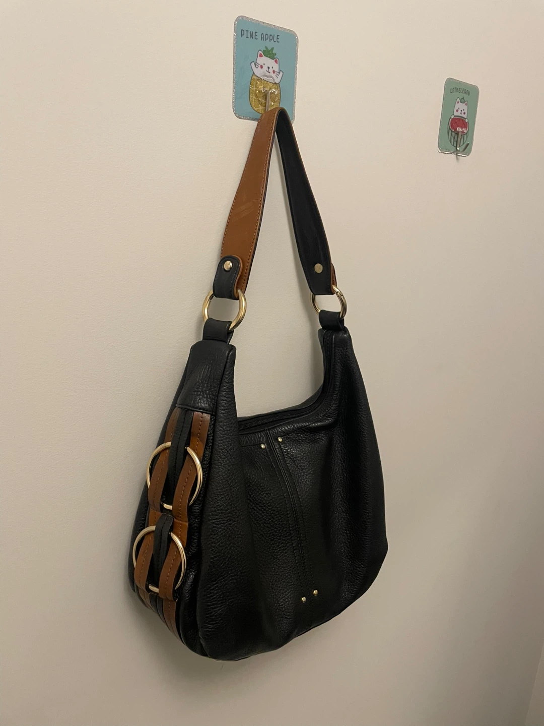 Black Leather Hobo Bag - photo 2