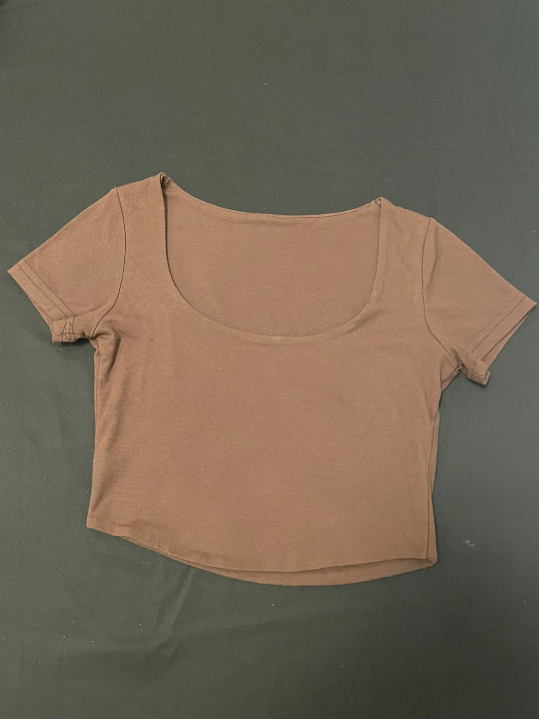 Brown Short Sleeve Top