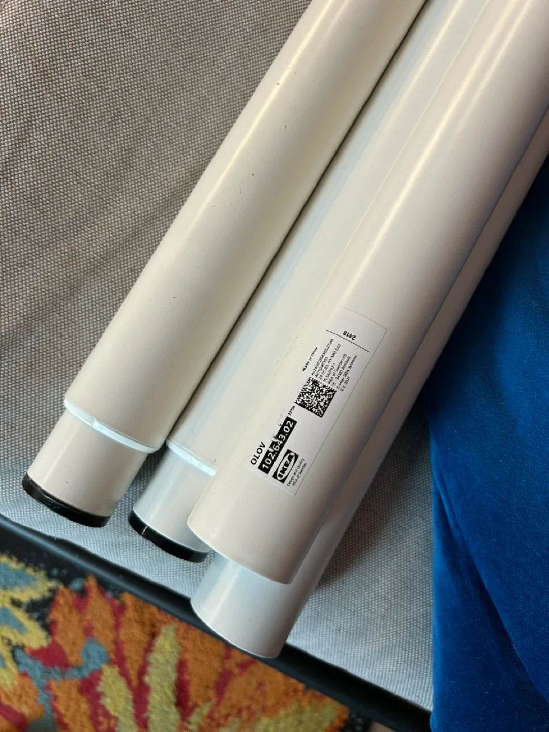 4 x IKEA OLOV Adjustable Table Legs, White
