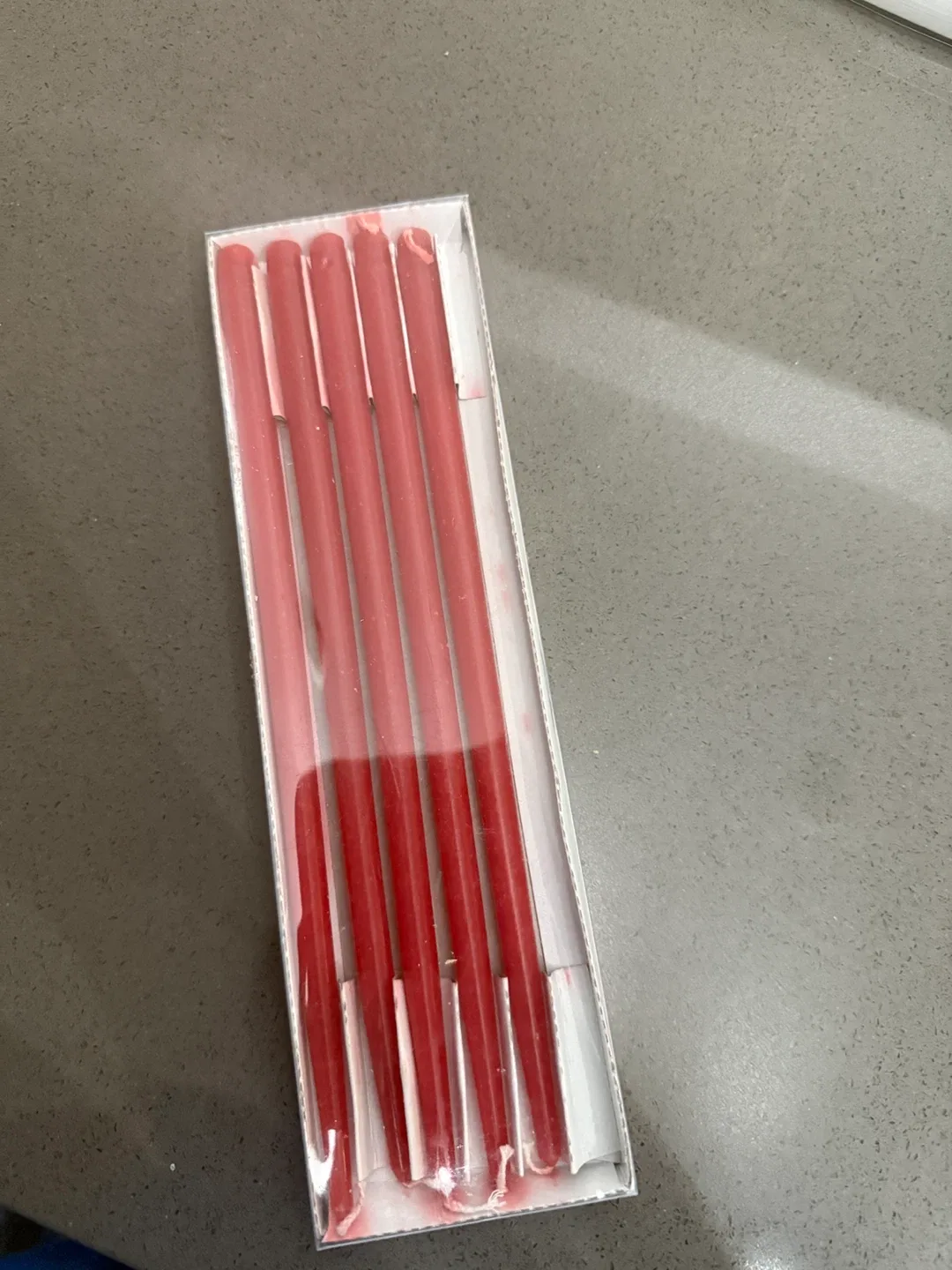 Red Taper Candles - Set of 6
