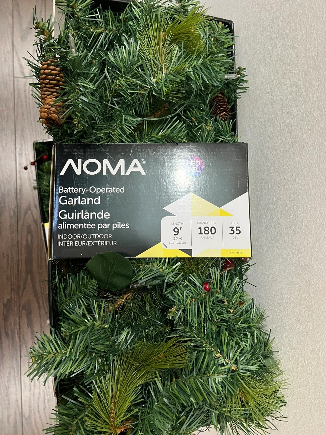 NOMA Battery-Operated Garland - 9 ft - 4 packs image indicator(2)