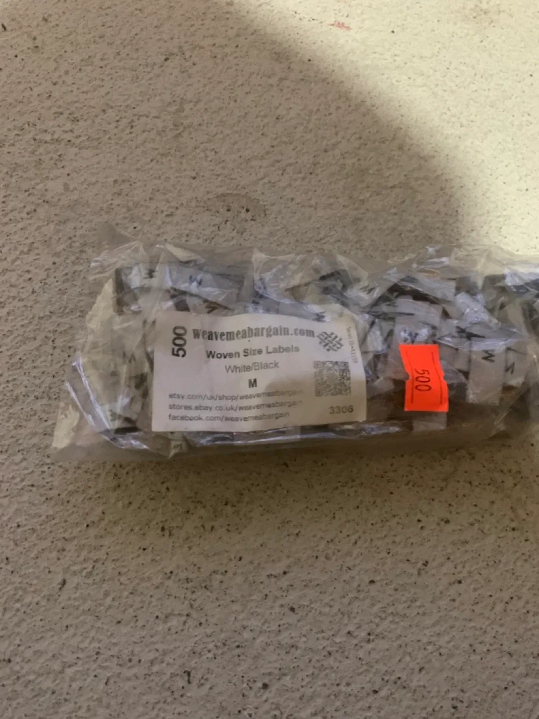 Woven Size Labels - Size M