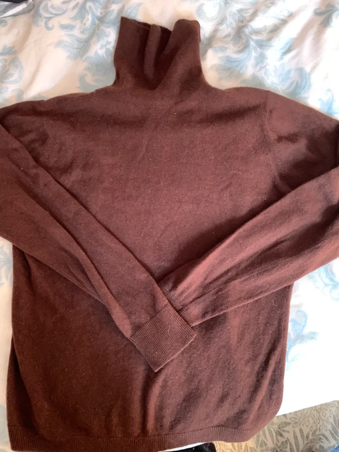 Brown Cashmere Turtleneck Sweater