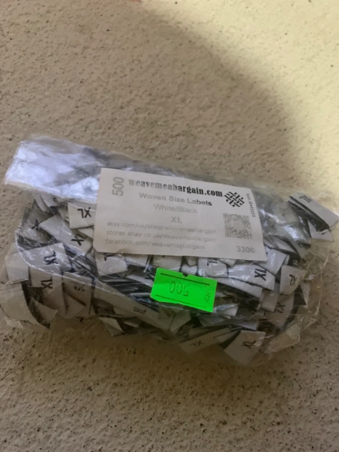 Woven Size Labels - XL