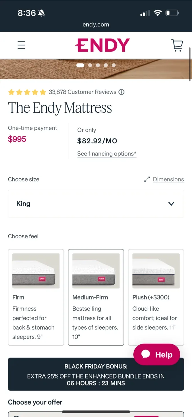 Endy Mattress - King Size image indicator(2)