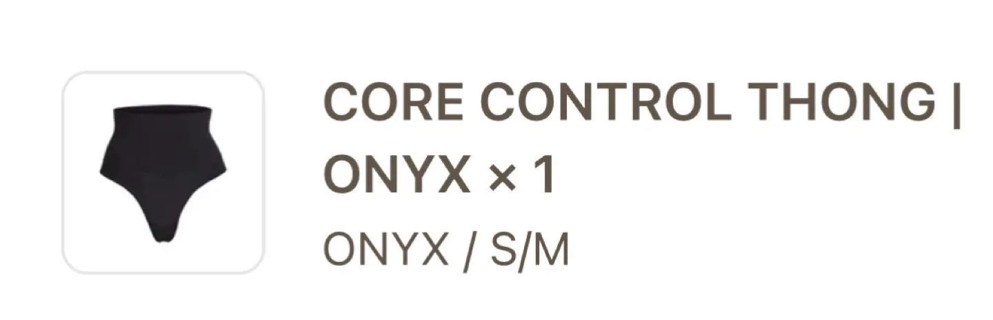 SKIMS Core Control Thong - Onyx, S/M image indicator(3)
