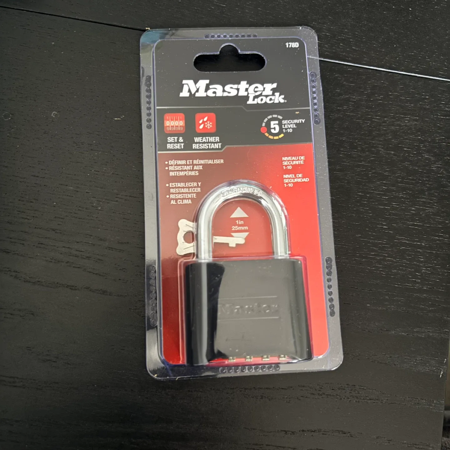 Master Lock 178D Set-Your-Own Combination Padlock - New(Sealed)