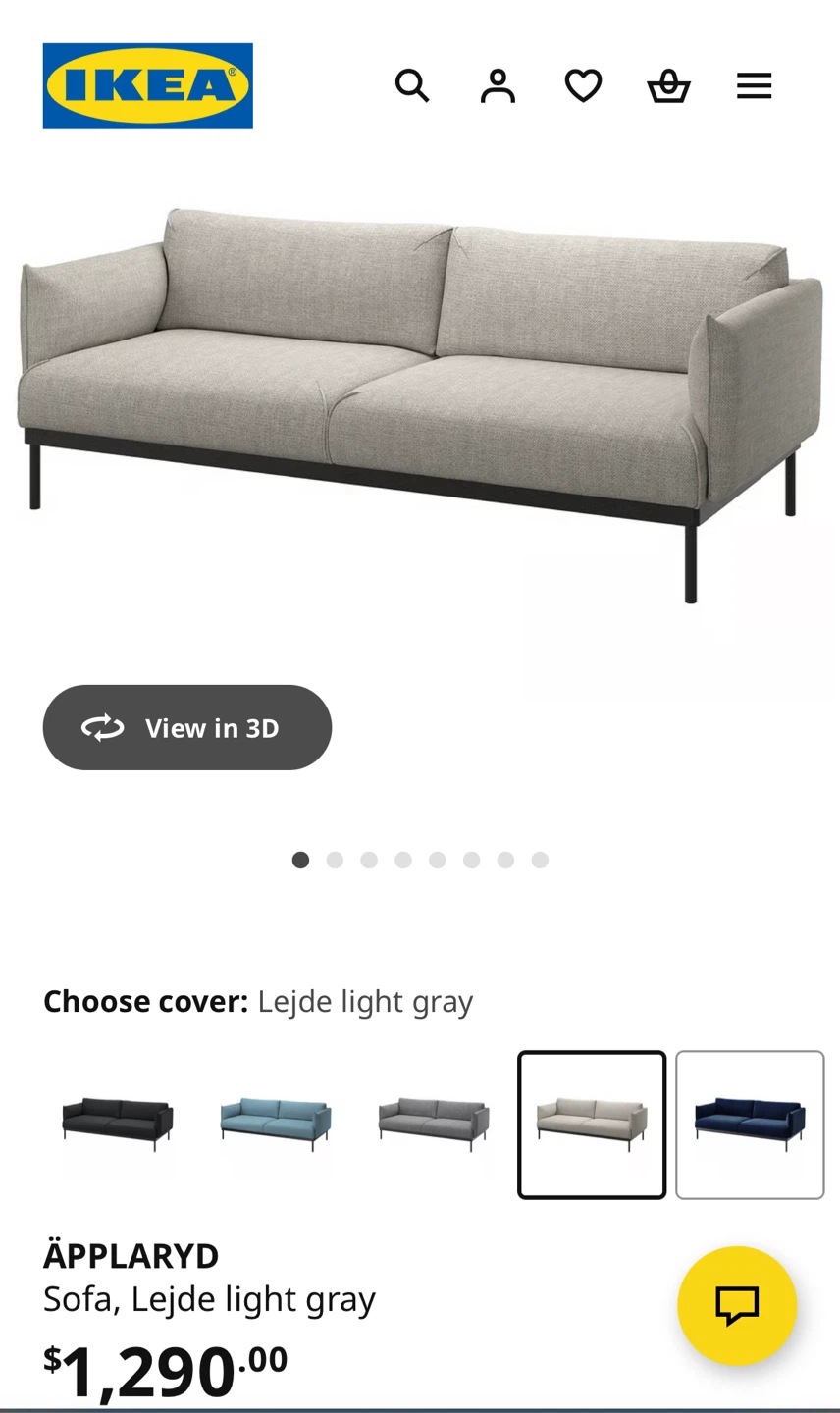 IKEA ÄPPLARYD Sofa  Light Gray - photo 5