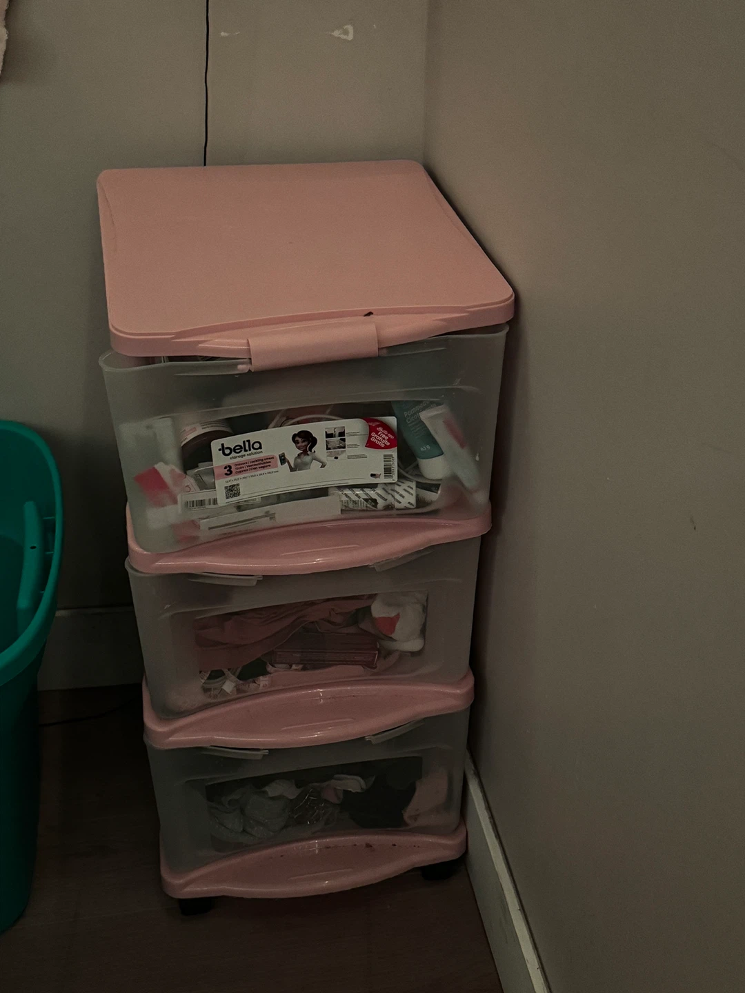 Bella 3-Tier Pink Storage Drawer - photo 4