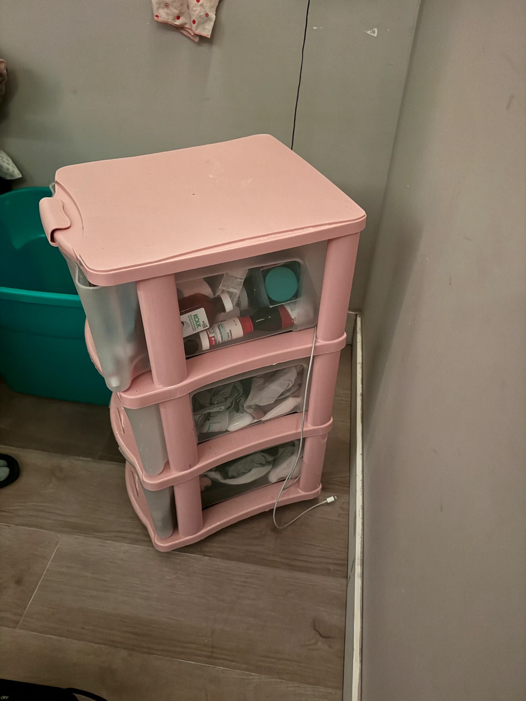 Bella 3-Tier Pink Storage Drawer - photo 3