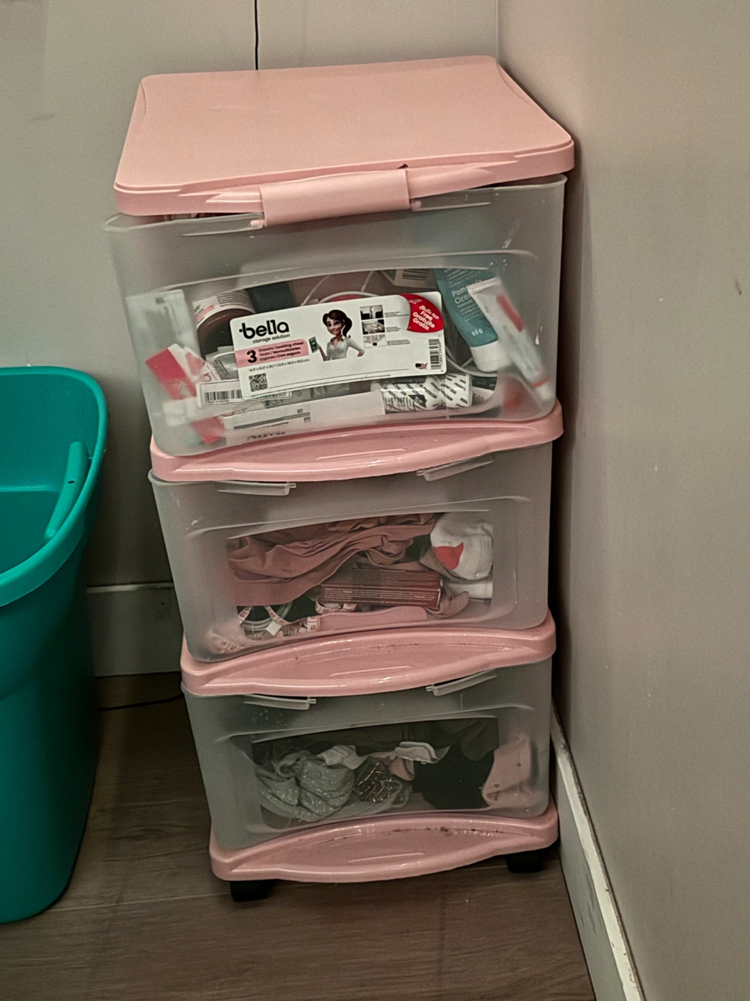 Bella 3-Tier Pink Storage Drawer - photo 2