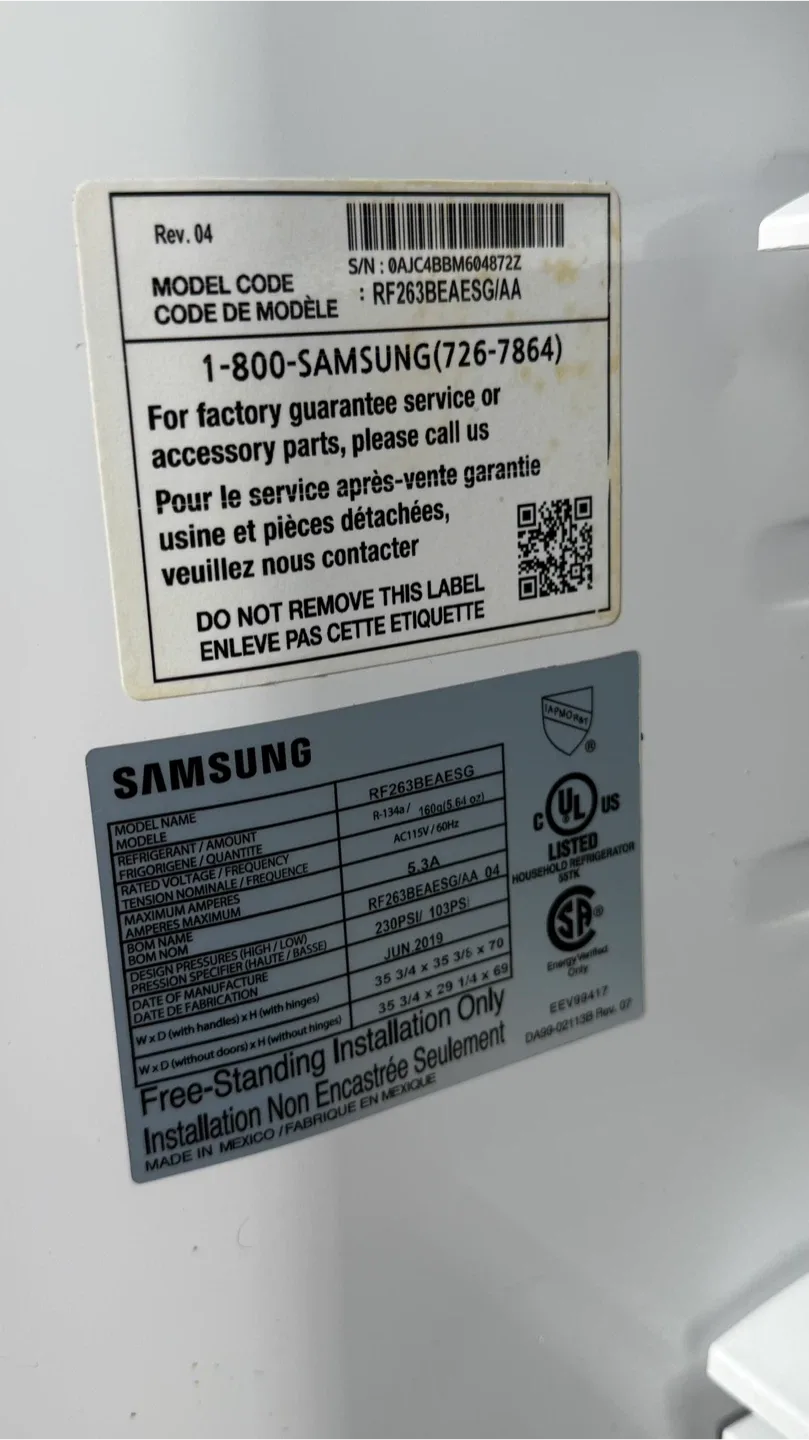Samsung  Refrigerator not working image indicator(6)