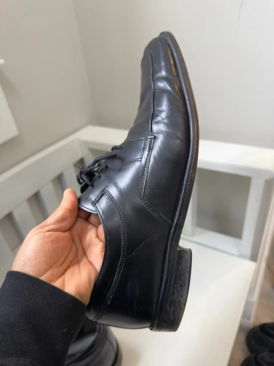 Stacy Adams Black Leather Dress Shoes - Size 11M image indicator(6)