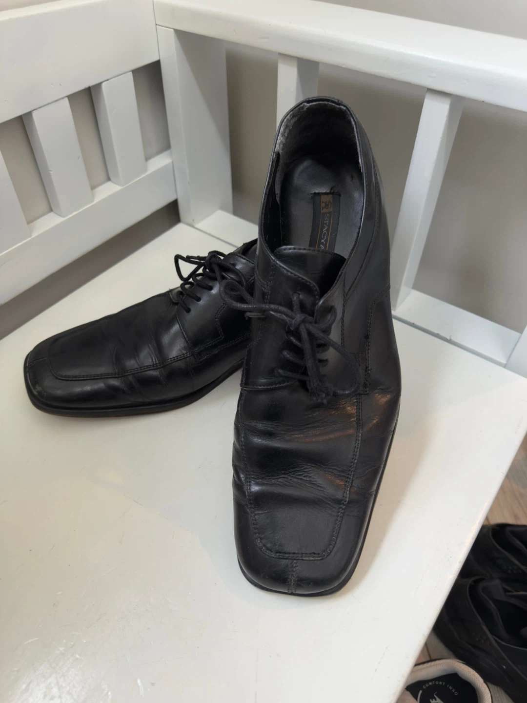 Stacy Adams Black Leather Dress Shoes - Size 11M - photo 5