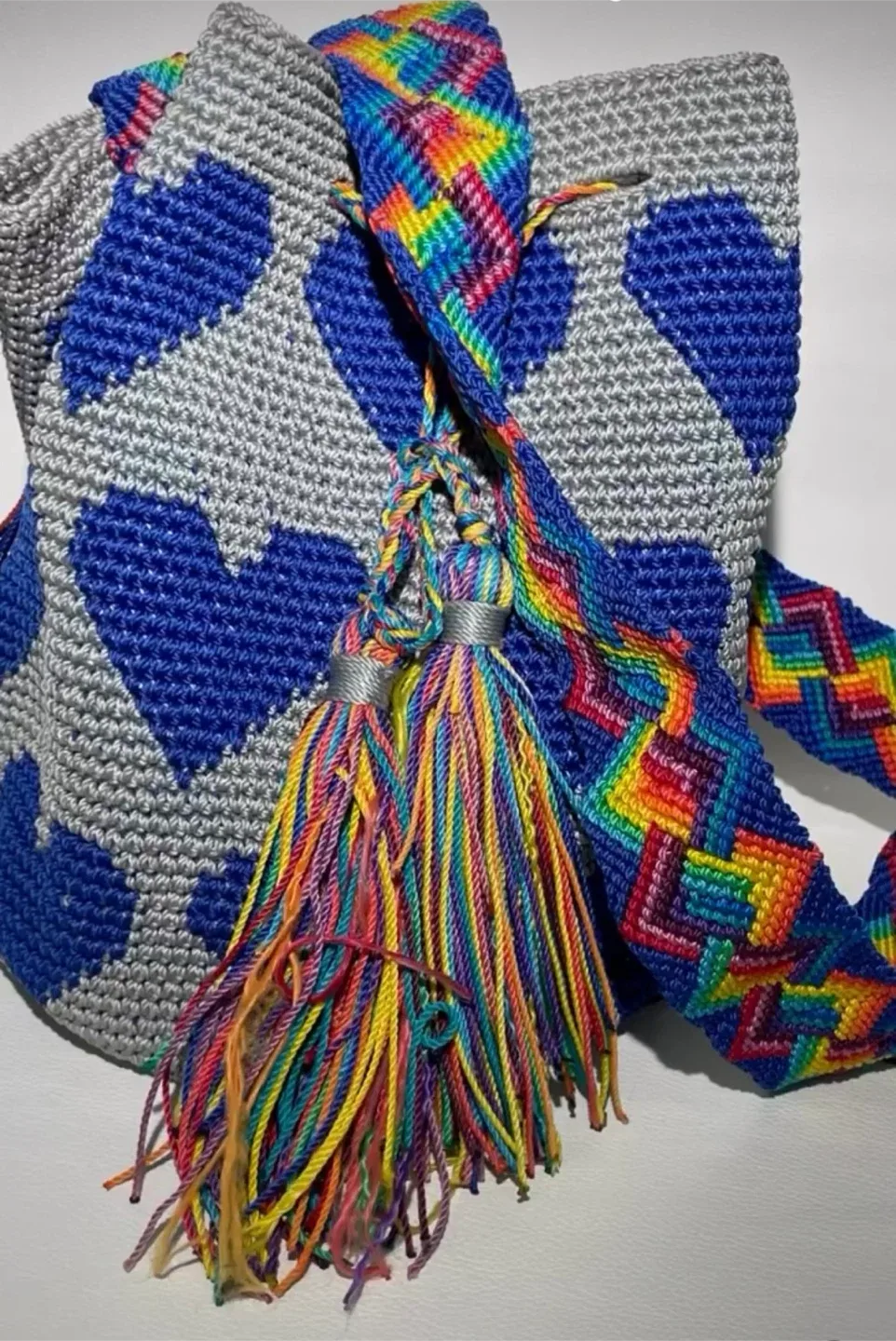 Mochila Bag - Blue Hearts