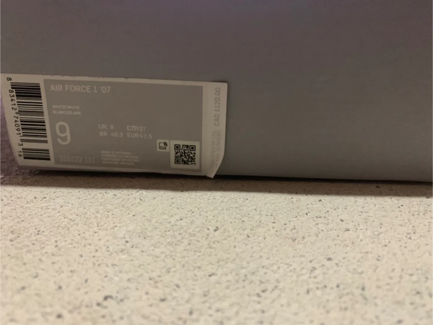 Nike Air Force 1 '07 - White, Size 9 (New) image indicator(3)