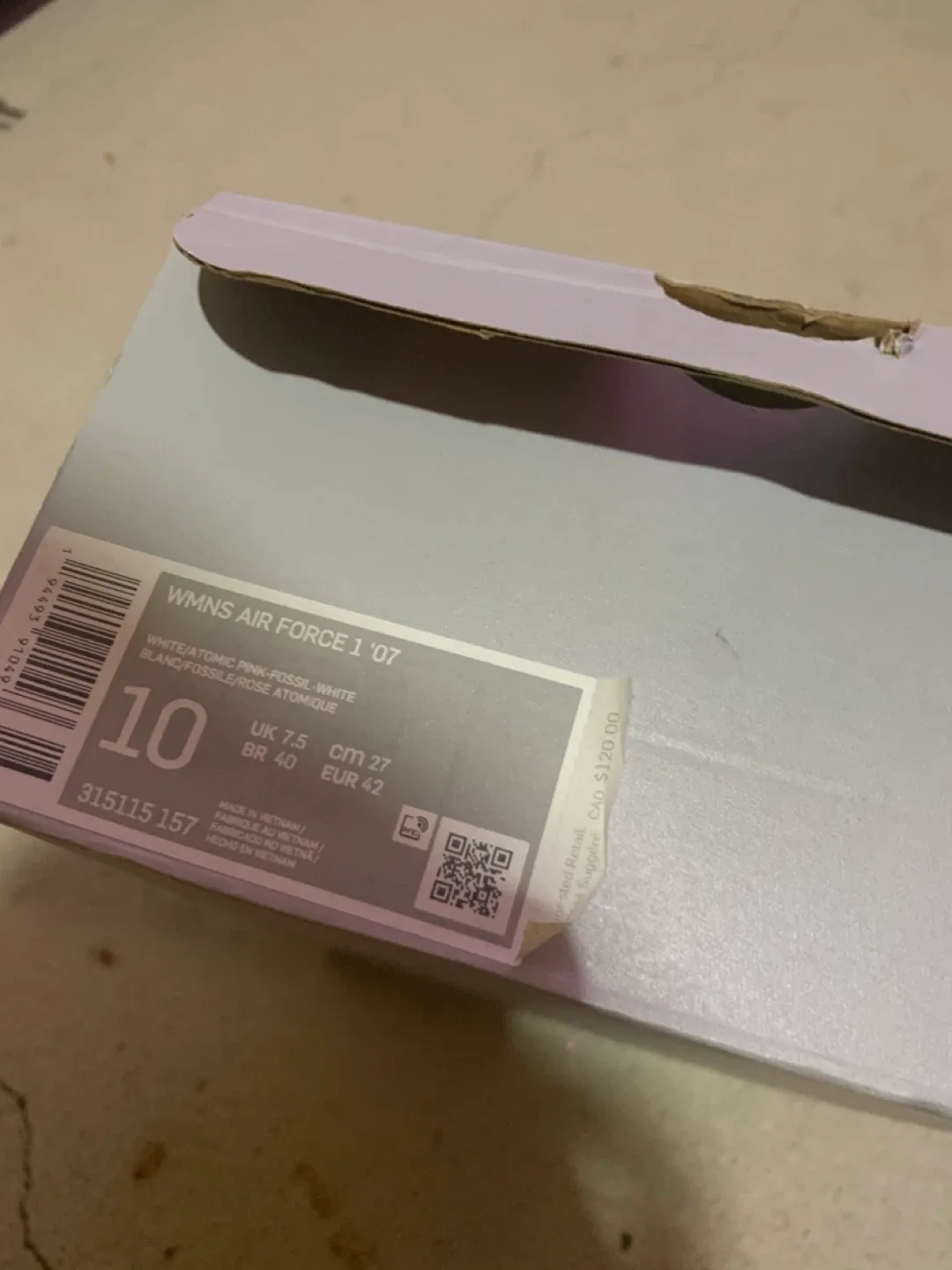 Nike Air Force 1 '07 Women's Size 10 image indicator(3)