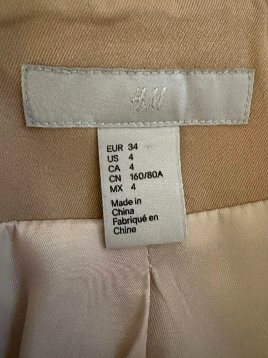 H&M Beige Trench Coat - US Size 4 image indicator(4)