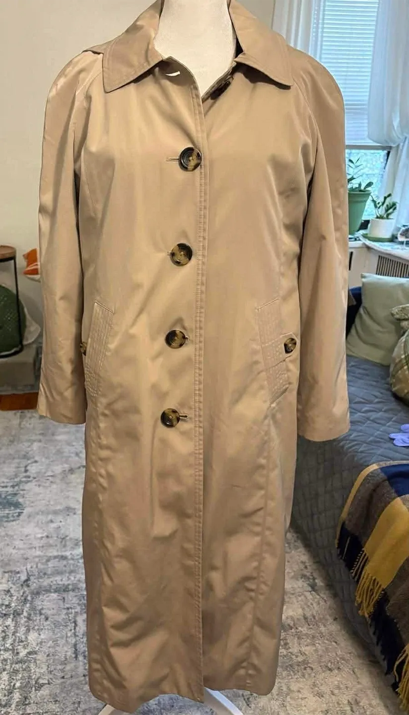 London Fog Trench Coat - Size 8P