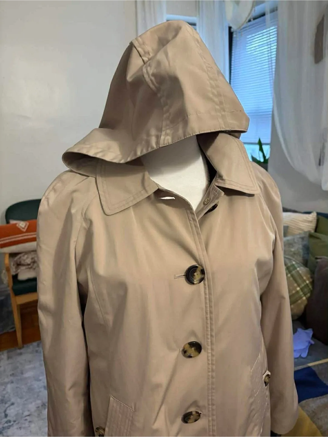 London Fog Trench Coat - Size 8P image indicator(4)
