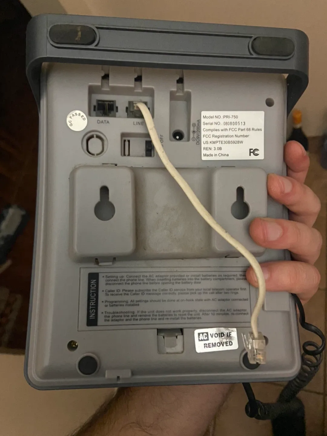 PRI-750 corded Telephone image indicator(3)