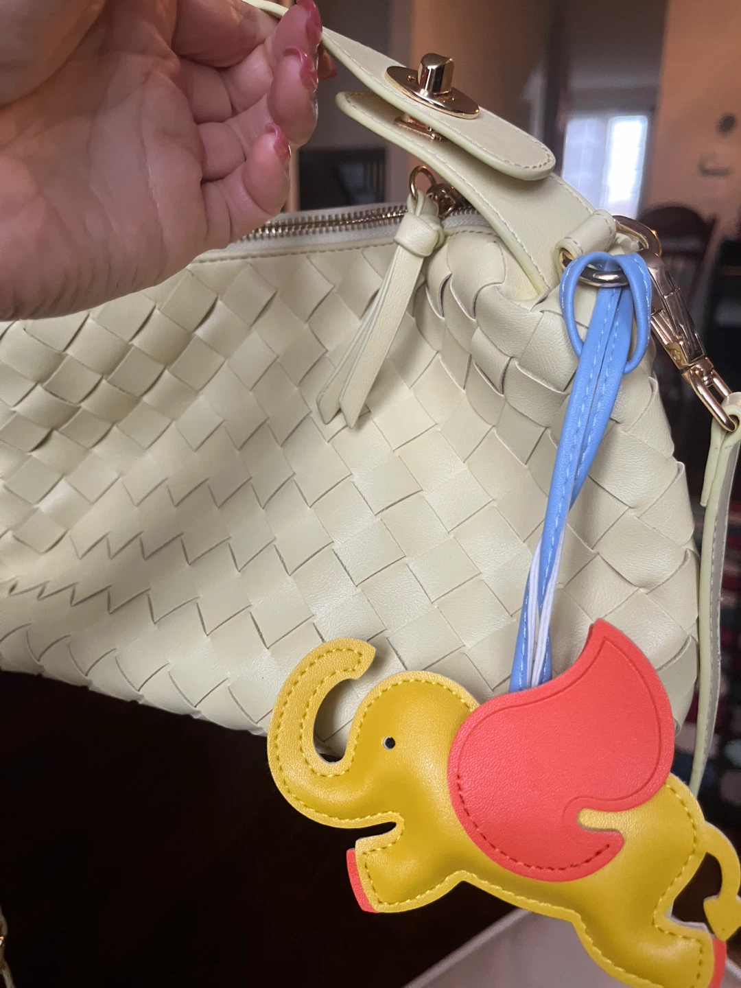 Woven Crossbody Bag - Light Yellow - photo 2