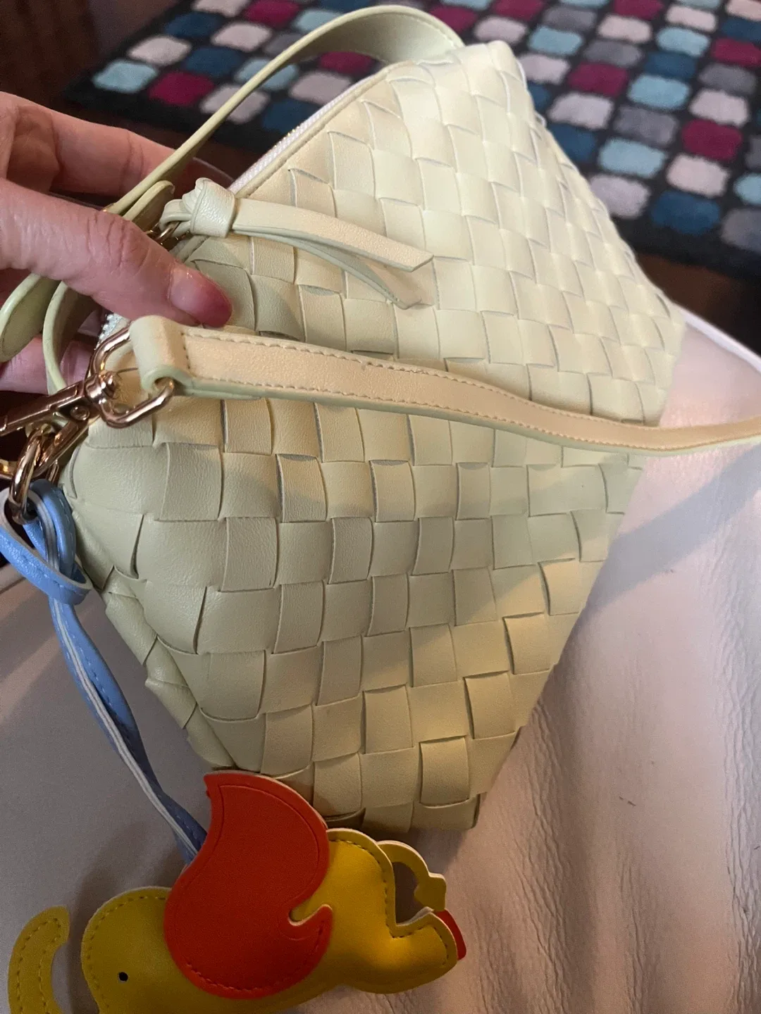 Woven Crossbody Bag - Light Yellow