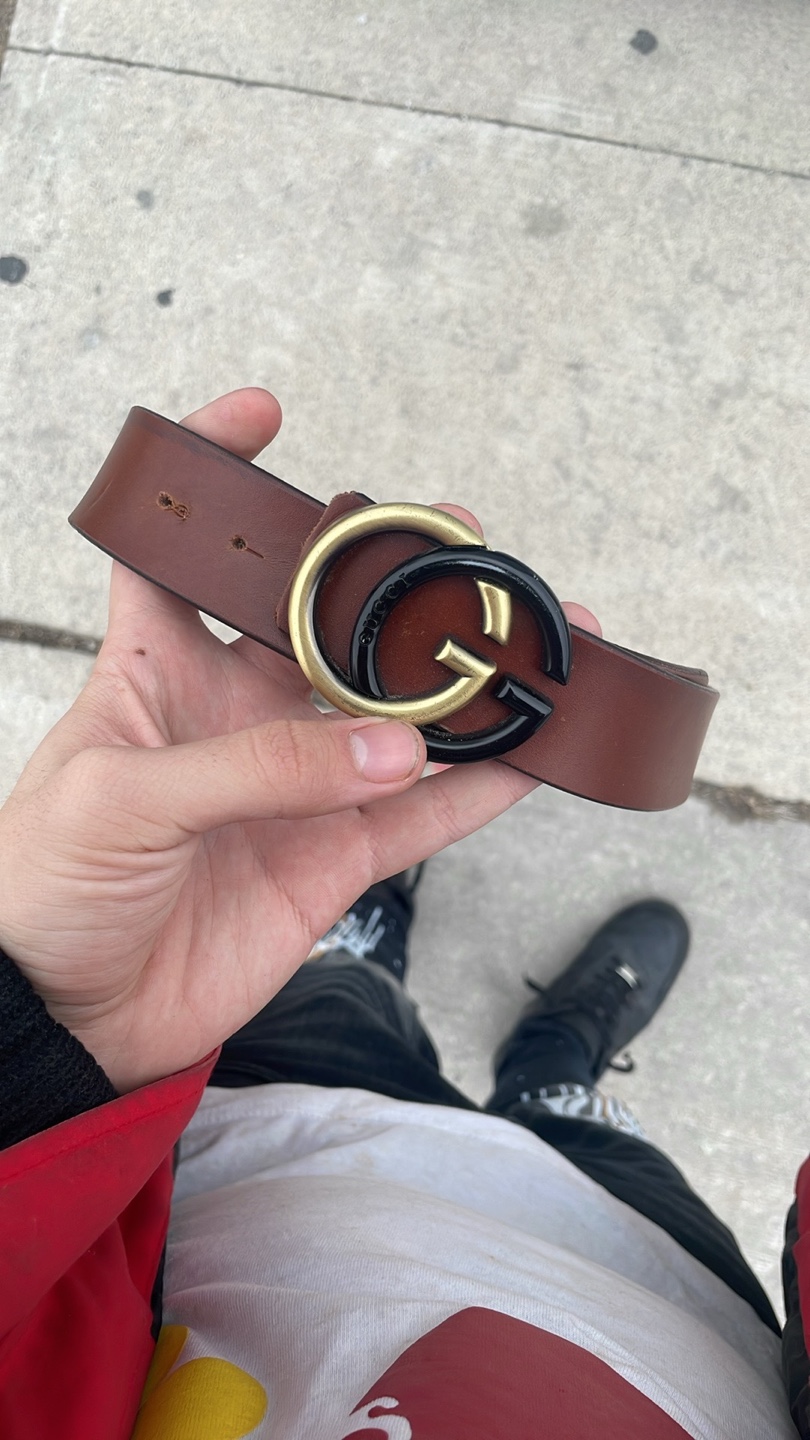 Gucci Brown Leather Belt