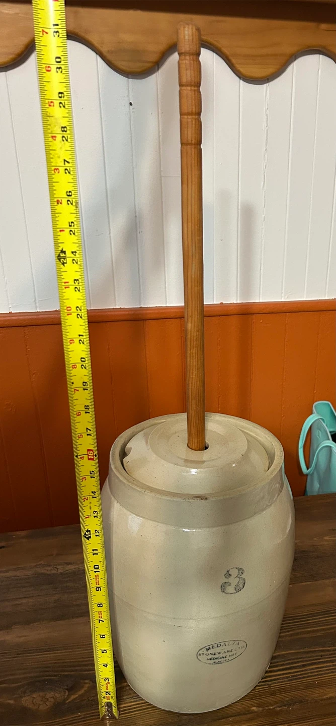 Medalta Stoneware Butter Churn - photo 2